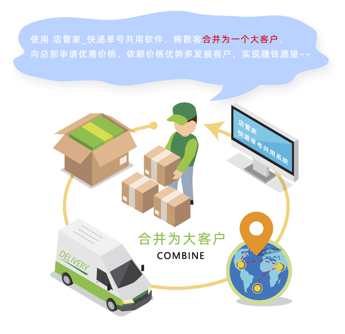 跨易通快递单号共用